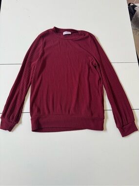 Gilli Ribbed Crewneck Sweater - Wine